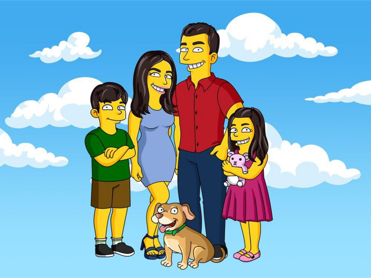 Custom Turned Cartoon Portrait + Canvas