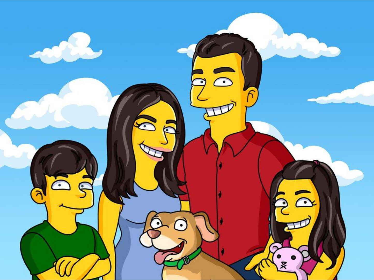 Custom Turned Cartoon Portrait + Canvas