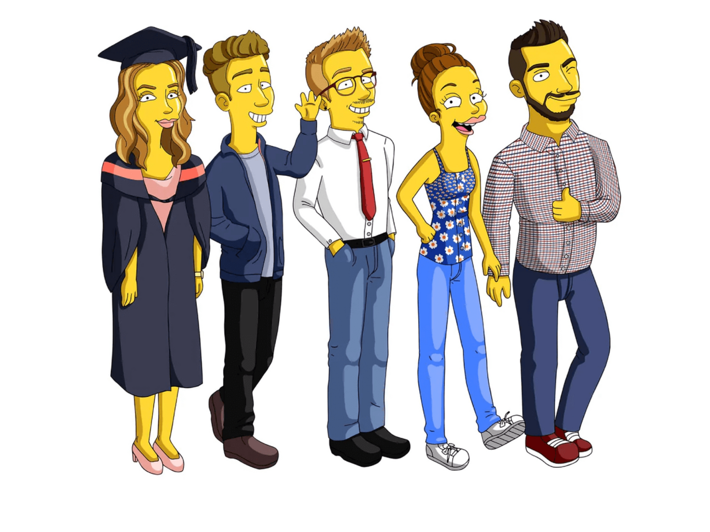 Custom Turned Cartoon Portrait + Canvas