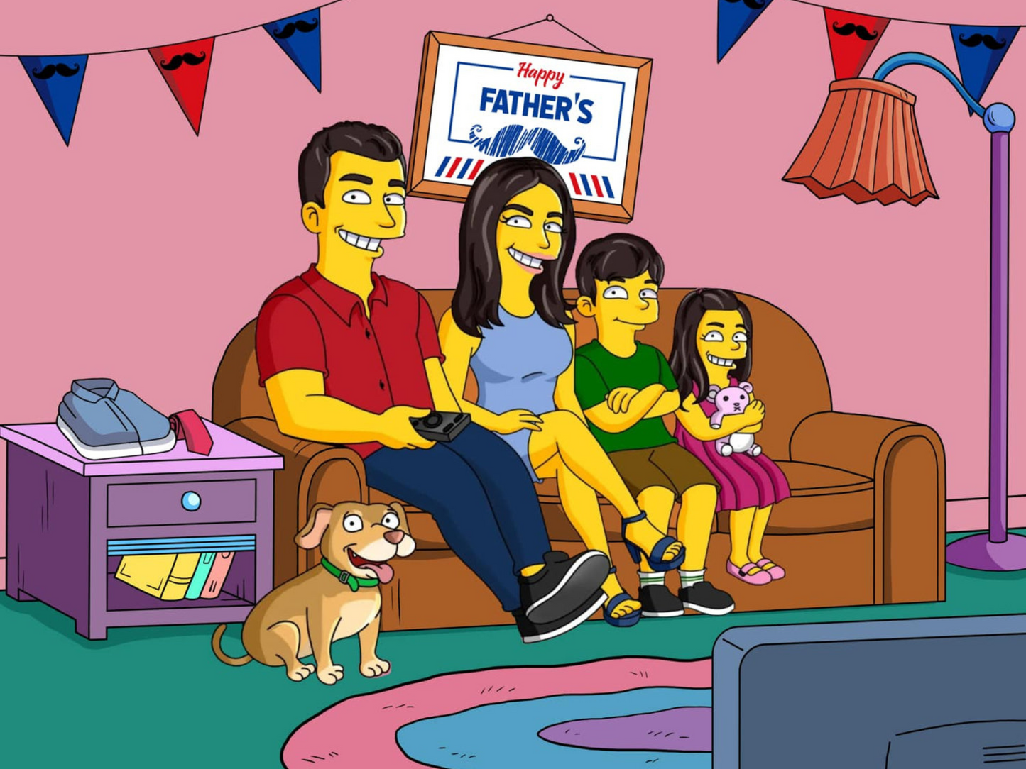 Custom Turned Cartoon Portrait + Canvas